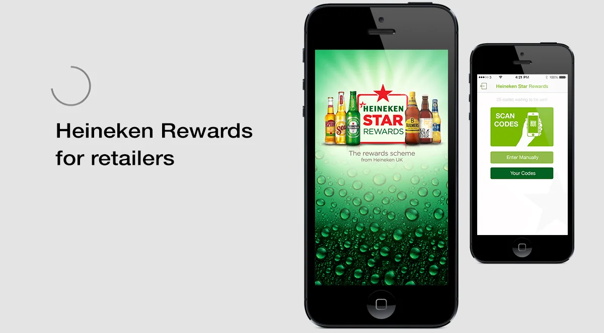 Heineken app screens