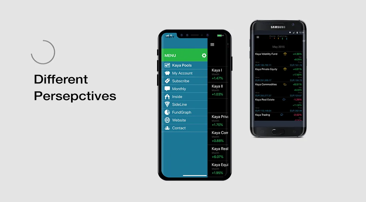 Kaya Capital app screens